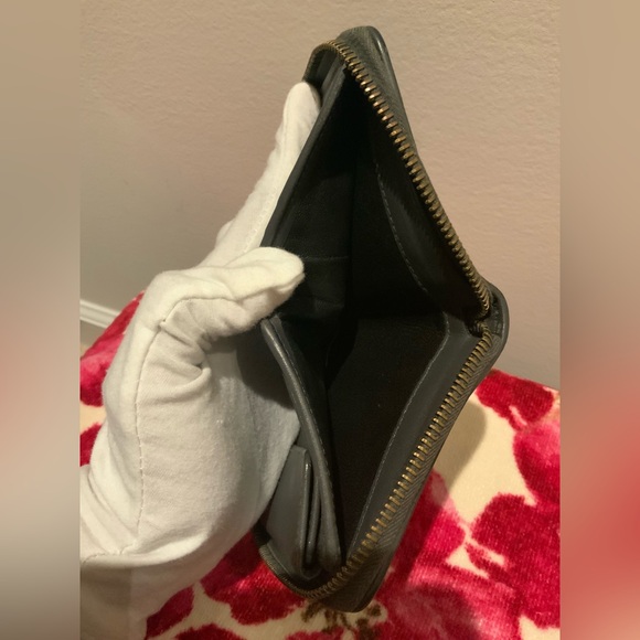 💼 Bottega Veneta Intrecciato Dark grey Leather wallet EUC  w/ COA 💼 - Picture 9 of 13